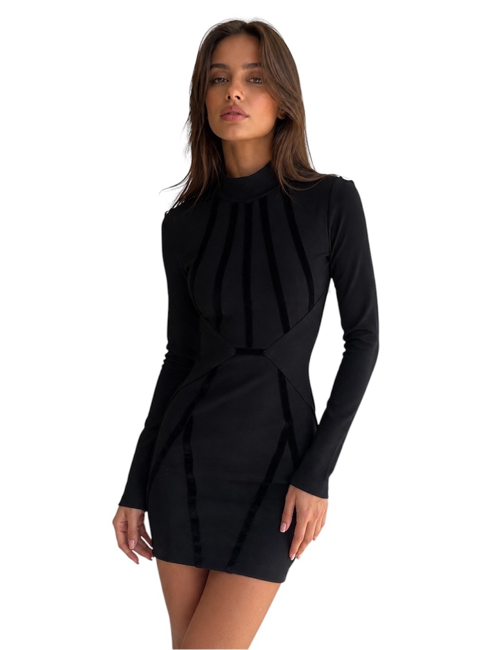 Marciano Women's Black Long-Sleeve Bodycon Dress Size XS